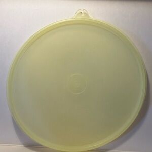 Vintage Tupperware REPLACEMENT X-TAB YELLOW LID #228-5 7" ROUND USA MADE